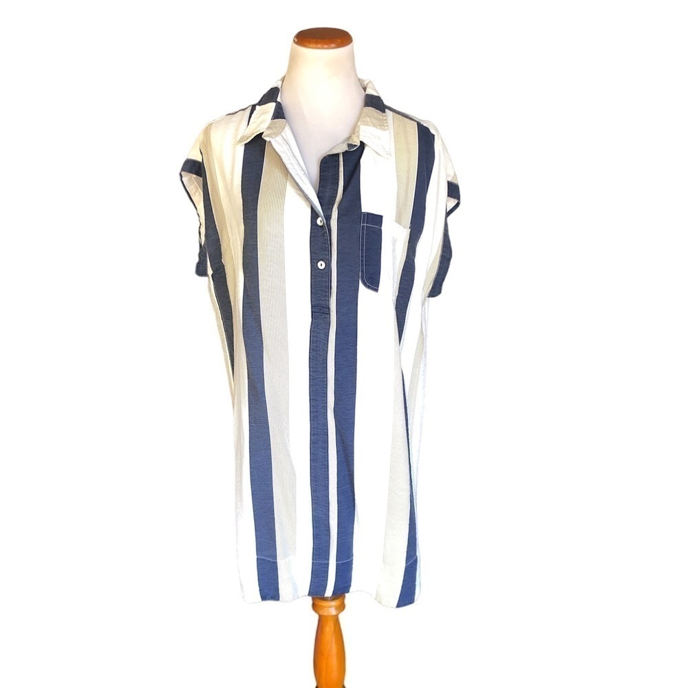 Kori America Stripes Shirt Dress Large